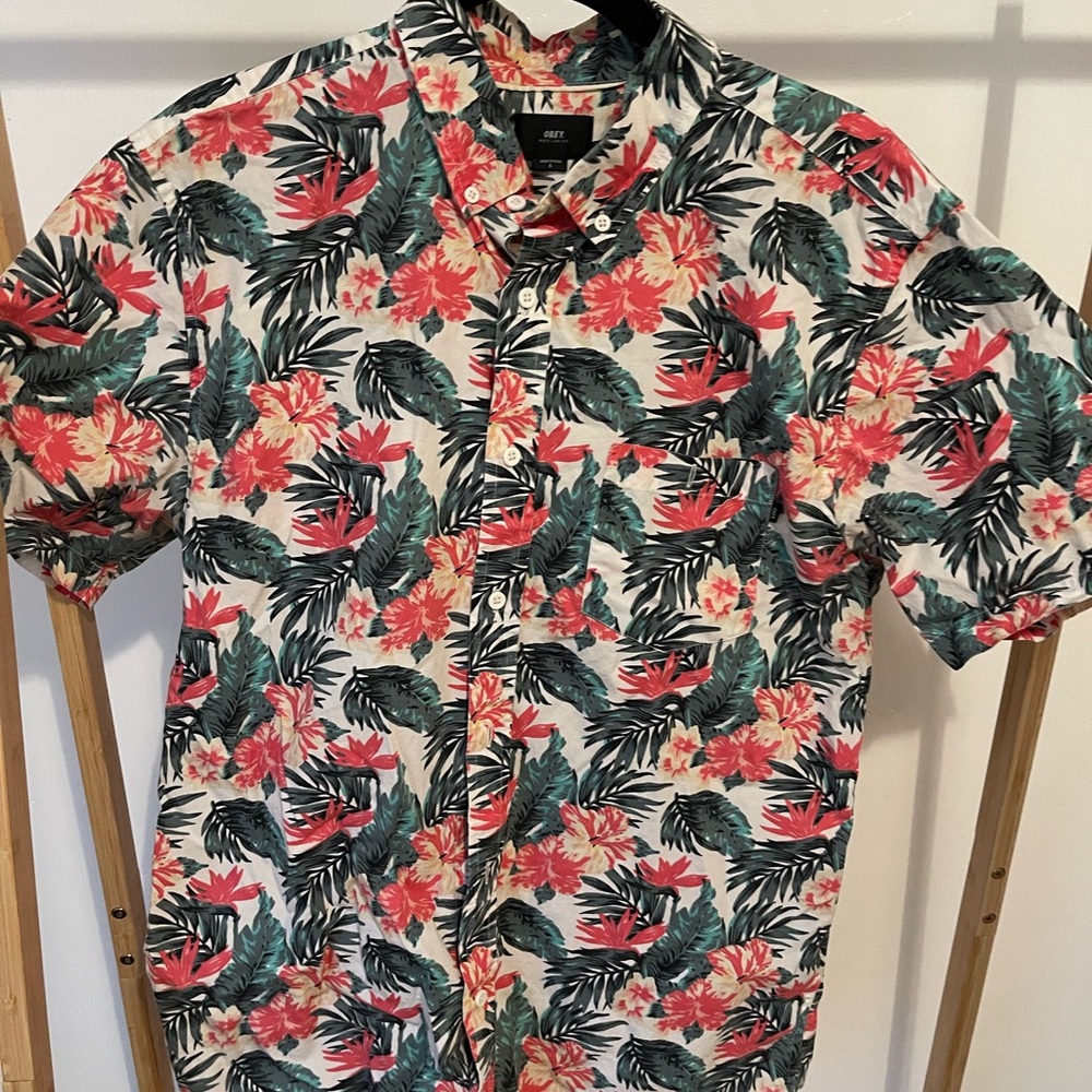 Men's Tropical Floral Shirt - Multicolor